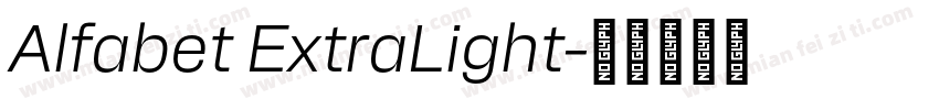 Alfabet ExtraLight字体转换